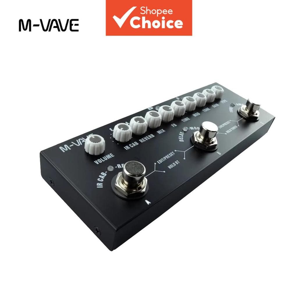 M-VAVE Cube Baby Pedal de Efeitos de Guitarra Recarregável, Multi Efeitos IR Simulador de Gabinete para Uso Diário
