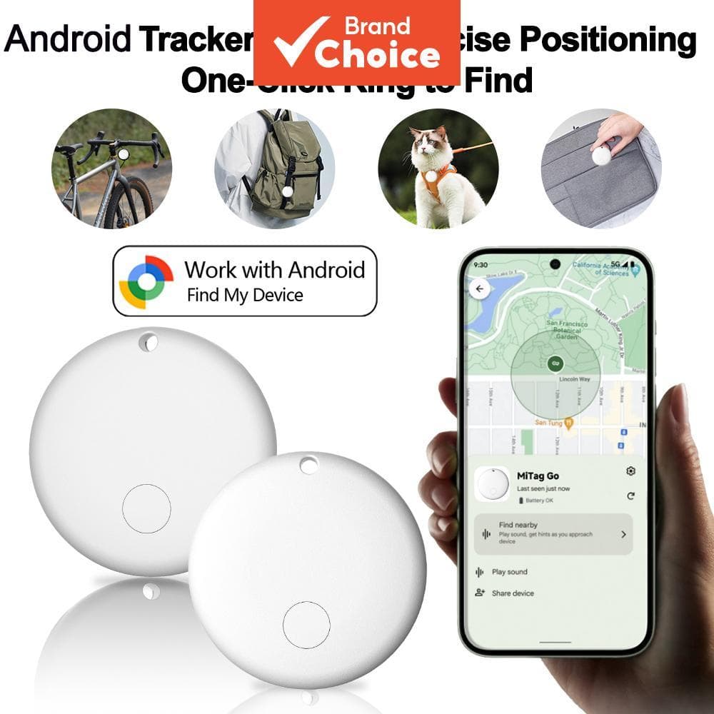 Rastreador de Localização Bluetooth para Android, funciona com o app Google Find Hub, Smart Tag para Localizar Carteira,