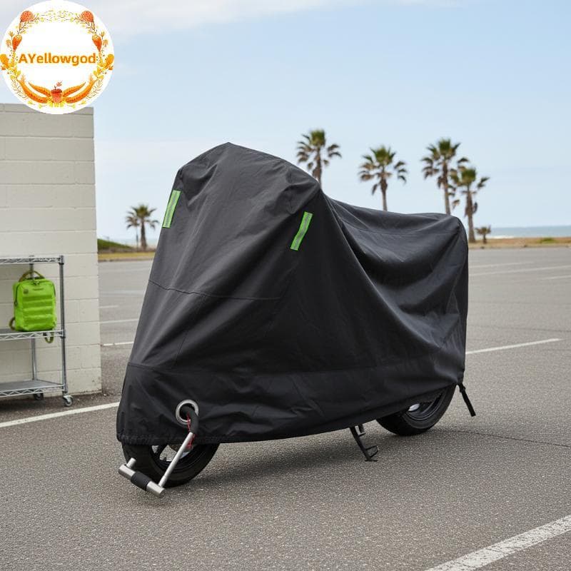 AYellowgod 3 Camadas Capa De Motocicleta Poeira Sol Proteção UV Ao Ar Livre À Prova D'água Abrigo Anti Chuva Para Moto B