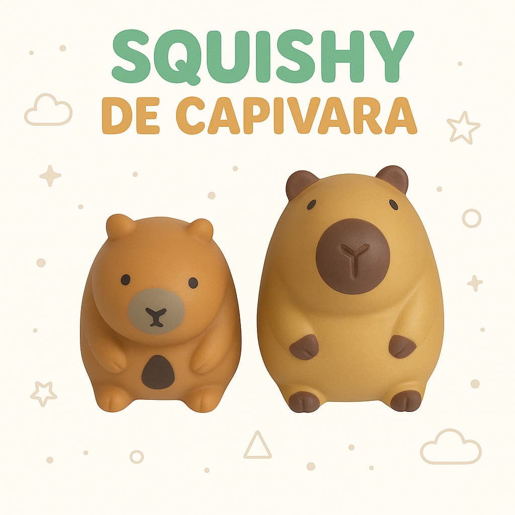 Taba Squishy Capivara Brinquedo Fofinho Relaxante Sensorial Ideal para Aliviar o Stress