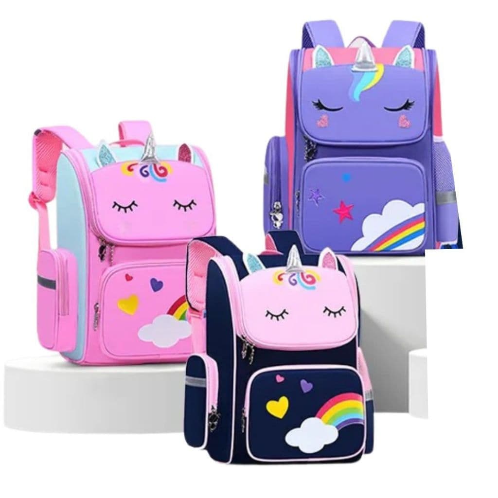 Mochila Escolar Infantil Mochila De Unicórnio Com Bolsa De Lápis