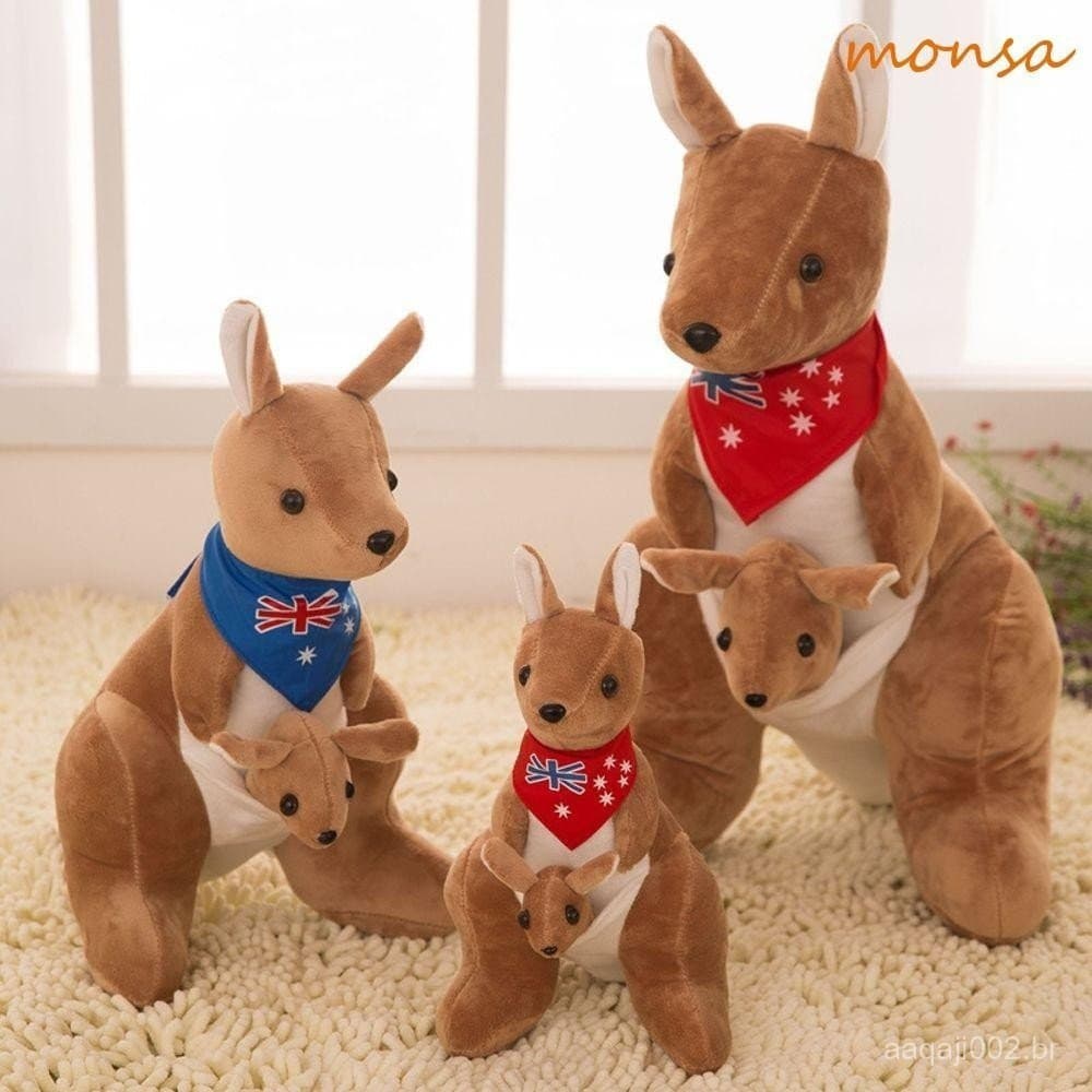 MONSA Doll Scarf Kangaroo Kawaii 28/38CM Boneca De Pelúcia Alta Qualidade Toy Pais-Crianças