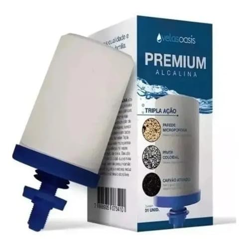 Kit 12 Velas Para Filtro Barro Alcalina Tripla Ação Premium