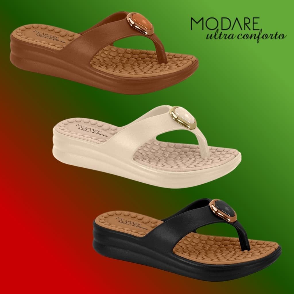 Tamanco Chinelo Dedo Modare Feminino Original Ultraconforto Leve