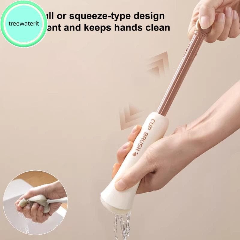 treewaterit Escova De Copo Doméstico De Silicone Com Função Espremedor Alça Longa Para Limpeza Diária De Canecas , Óculo