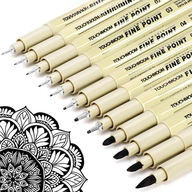 Manga agulha caneta conjunto 12 canetas profissionais para manga, desenho técnico, arte e letras