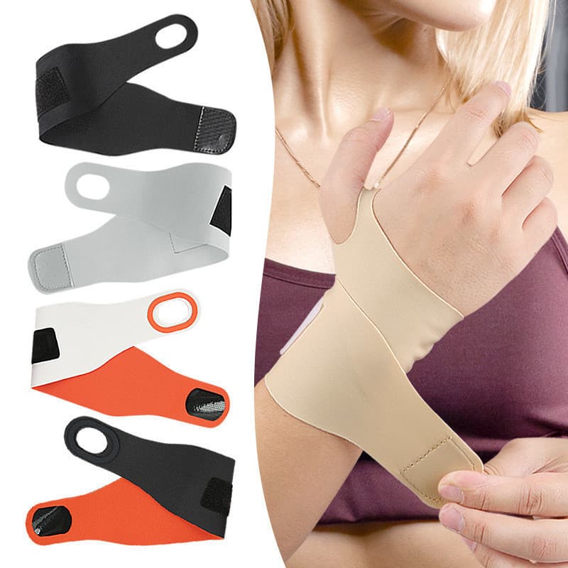 Alça de dedo macia, alta elasticidade, fina, amigável à pele, polegar, mãe, mão, Mouse, suporte fixo, pulseira esportiva