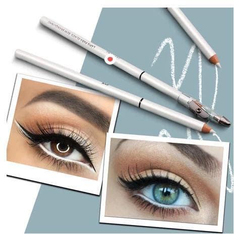 kit3/6pcs Lápis de olho e sobrancelha Branco com apontador--- d'hermosa