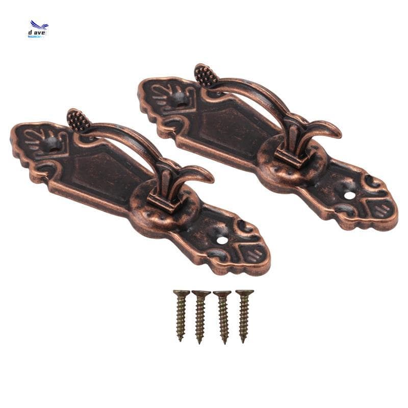 Cortina De Metal Com Borla , Amarração Traseira , Mini Ganchos De Parede , 2 Peças , bronze Vermelho