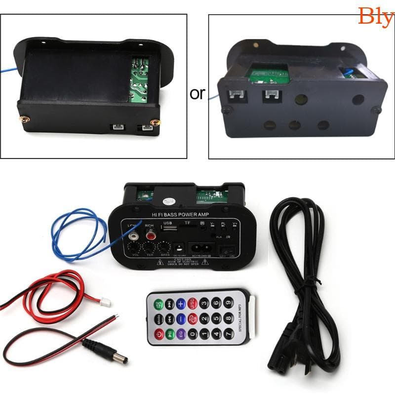 Bly 25W Carro Subwoofer Hi-Fi Baixo Amplificador Placa TF USB