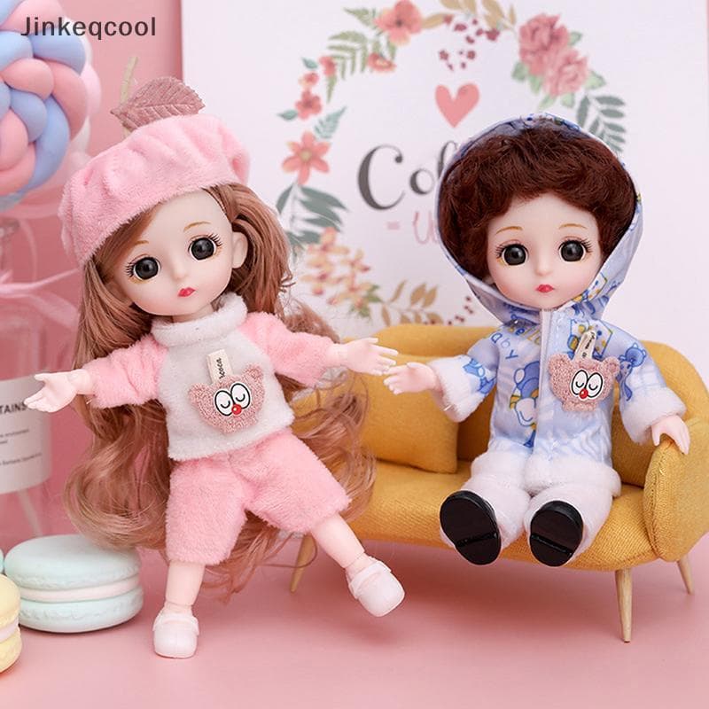 Jqbr 16cm Princesa 1/12 Boneca Com Roupas E Sapatos Móveis 13 Articulações Bonito Rosto Doce Presente Da Menina Brinqued