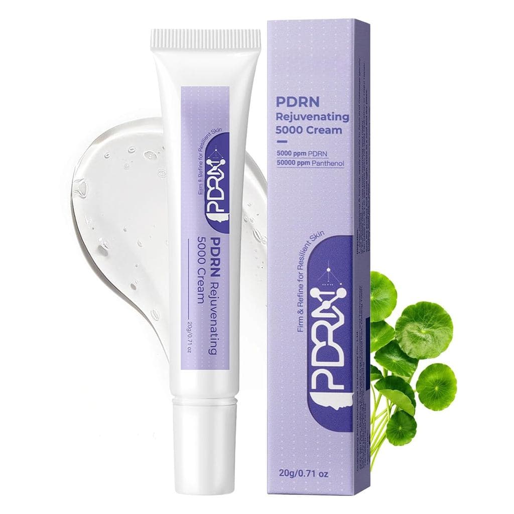 Creme Facial Rejuvenescedor PDRN 5000 com Pantenol, Centella e Ácido Hialurônico, Hidratante Diário Calmante para uma Pe
