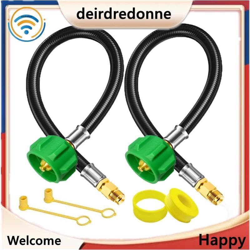Para Regulador De Tanque Duplo Churrasco/RV/Acampamento/Cozinha Ao Ar Livre Mangueira De Propano-2 Pacotes 15 " Com Cone
