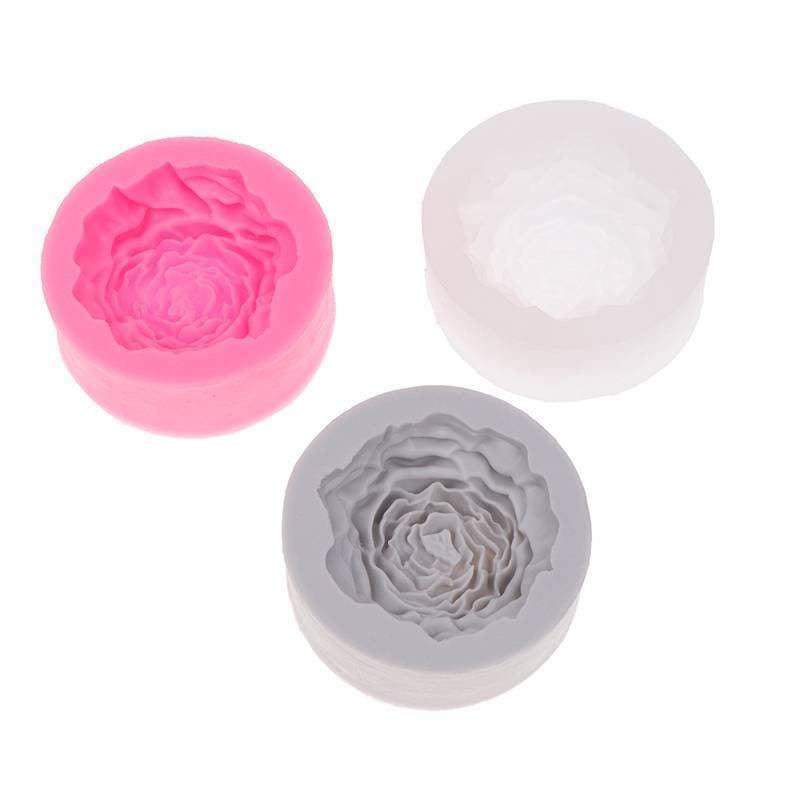exten 3D Grande Peônia Silicone Vela Molde DIY Artesanal Flor Sabão Gesso Artesanato Casa Chocolate Bolo Decoração Ferra