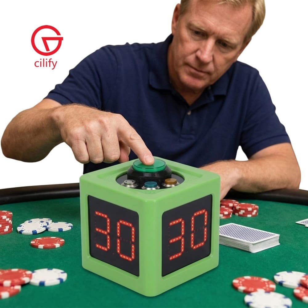 Temporizador De Cubo Digital Com Display De 1.4 Polegadas , De 4 Lados , Brilho De 5 Níveis , Sem Bateria Para Torneio D