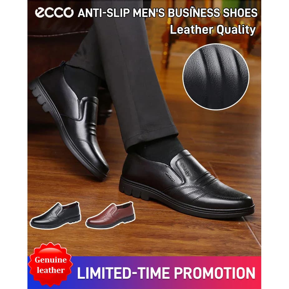 [Sola Antiderrapante] Men's Formal Dress Leather Shoes Masculinos/Casual/Negócios/Sapatos