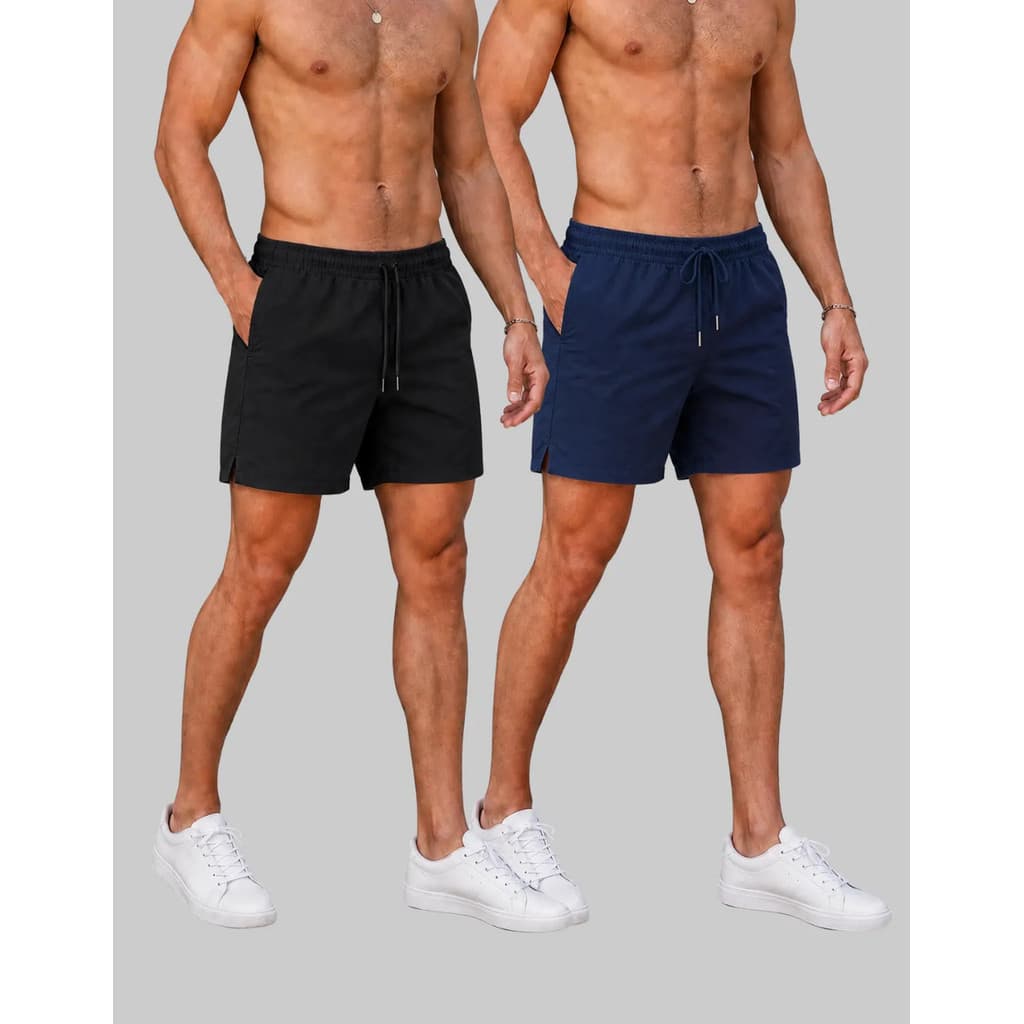 Kit De Short Masculino Tactel Kit Short Academia Masculino