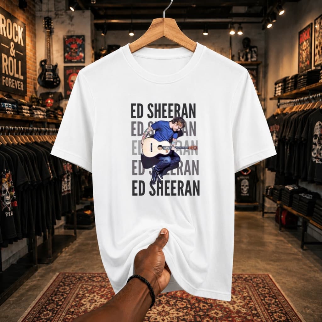 Camiseta Streetwear Básica 100% Algodão Premium 30.1 Camisa Cantor Ed Sheeran