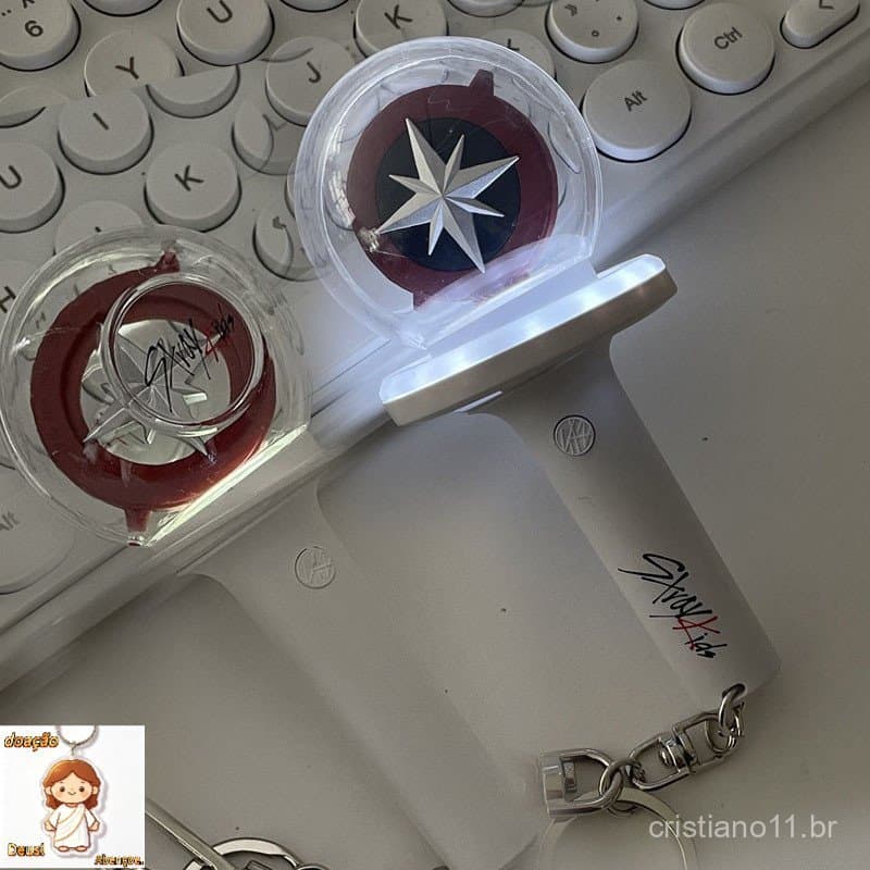 Chaveiro de Ídolo Kpop Stray Kids Lightstick SKZ Mini Bastão Luminoso Presente