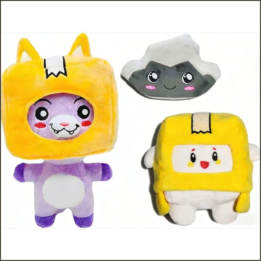 Bonito brinquedo de pelúcia de boneca de caixa de papel Foxy e Poxy, boneca de pelúcia periférica de pelúcia macia, adeq