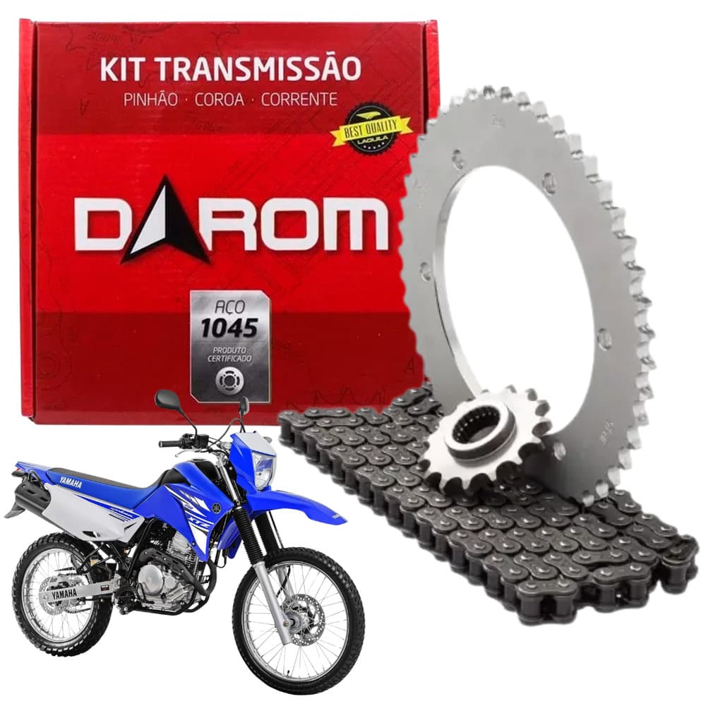 Kit Relação Transmissão Darom Lander 250 2007 2008 Aço 1045