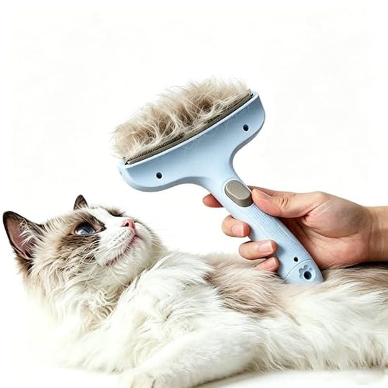 Escova Profissional Para Remoção De Animais De Estimação Pele Solta De Subpêlo , Pente Cuidados Com Cães E Gatos De Cabe