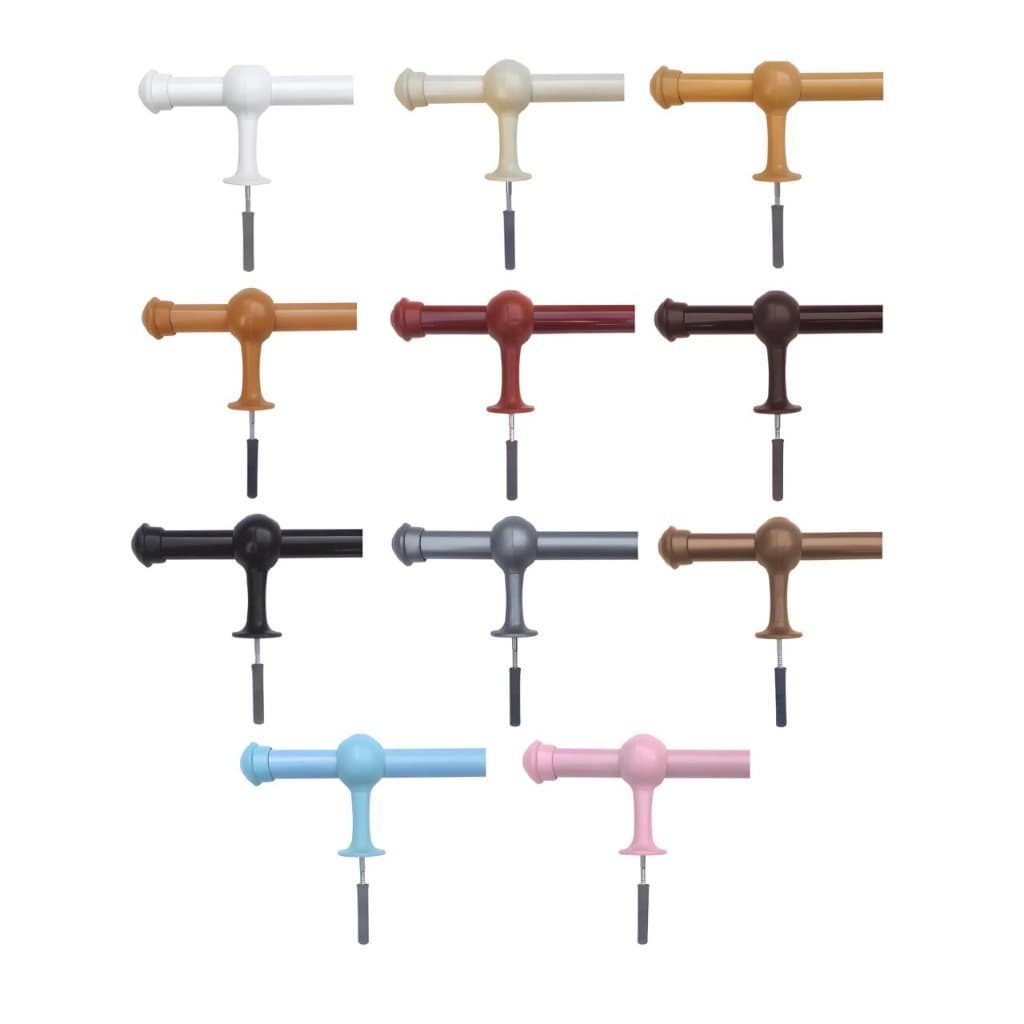 Kit Varão Cortina 1,00 Metros 19mm Varias Cores Simples
