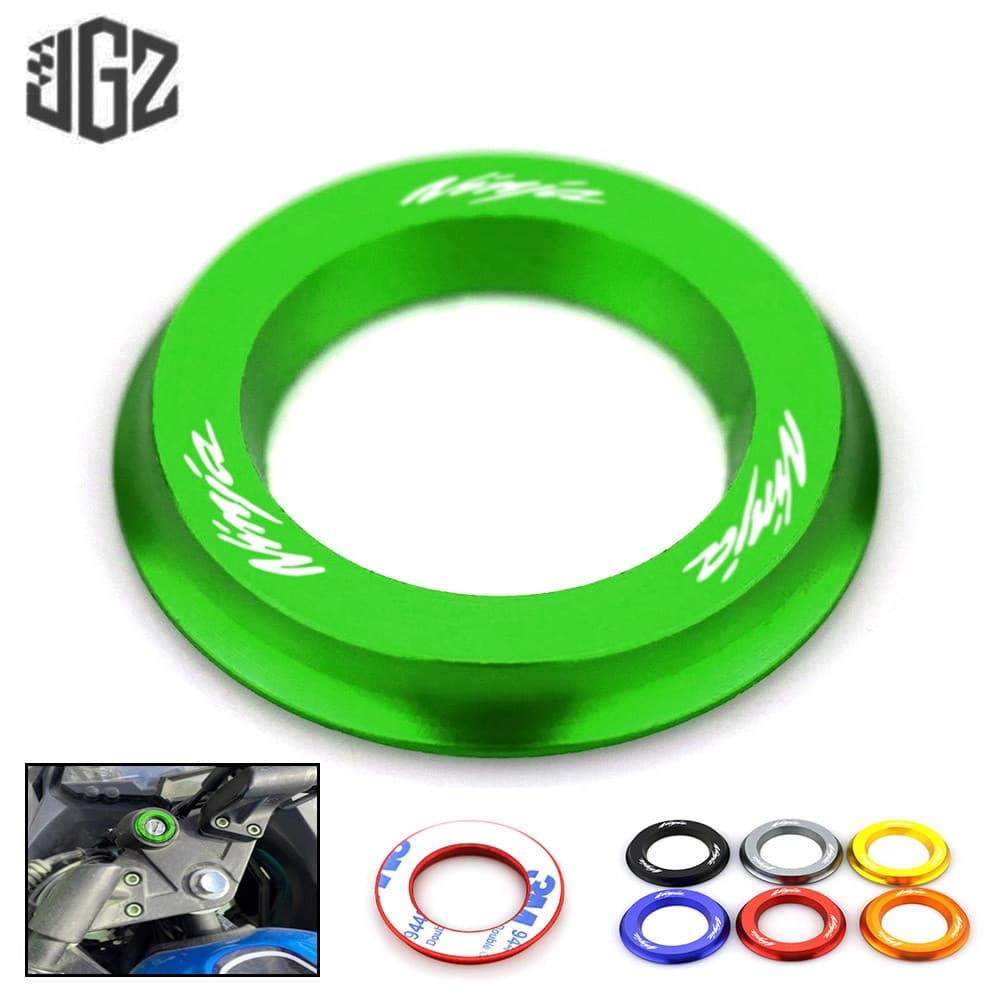 Para KAWASAKI NINJA NINJA400 250 300 Z400, Capa de Chave do Interruptor de Ignição da Motocicleta, Anel de Bloqueio SKHR
