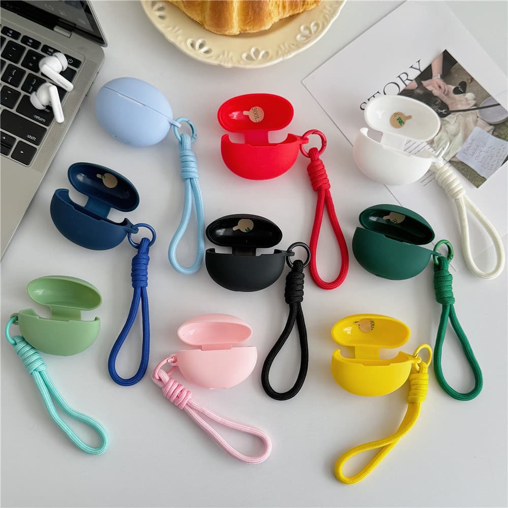 Capa protetora de silicone para fones de ouvido, cor candy, adequada para Huawei Freebuds 5i 6i, capa protetora anti-que