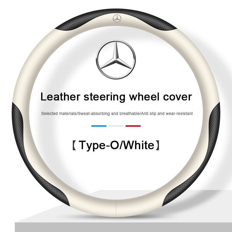 Capa de Volante Ultra-Fina em Couro para Carro com Antiderrapante e Absorção de Suor, Adequada para Mercedes Benz GLE Cl
