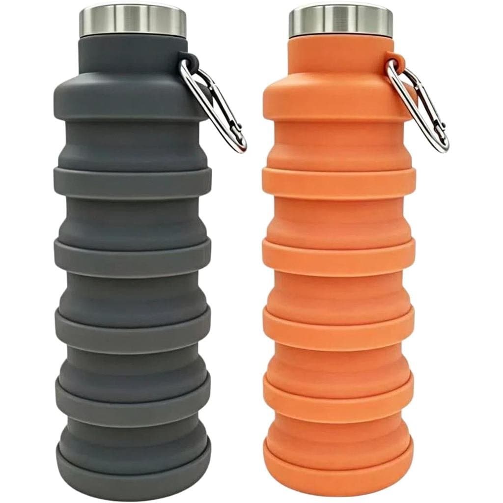 Garrafa de Água Dobrável YCT 17oz (500ml), Garrafa de Água Portátil para Viagens e Esportes, Garrafas de Água Reutilizáv
