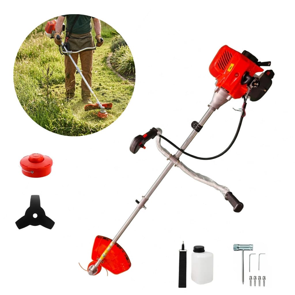 Roçadeira  2hp 52cc 2t Multifuncões 2 Em 1 Profissional A Gasolina