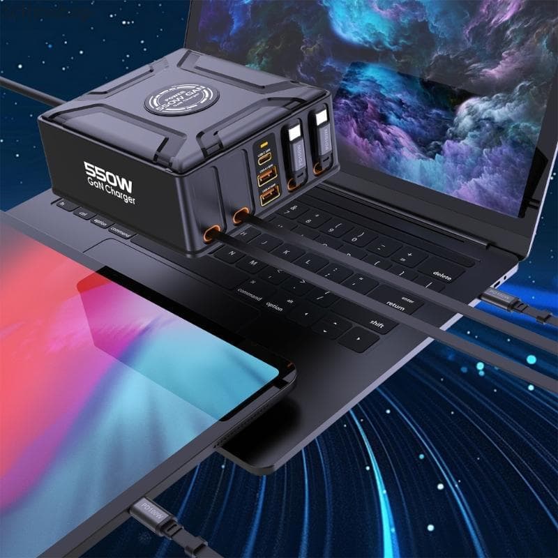 blg Multifuncional 550W USB C Estação Carregamento 7 Portas Para Simultâneo Dispositivos