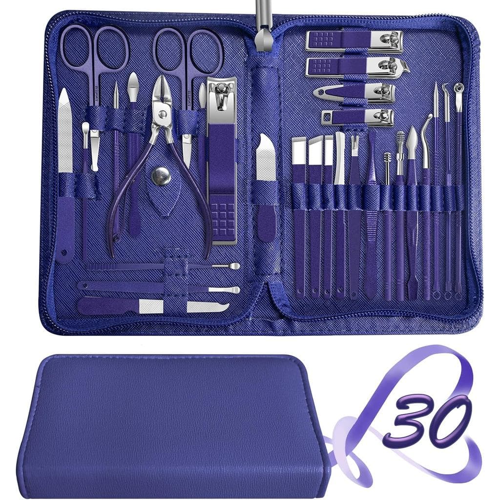 Conjunto de Manicure 30 em 1, Kit de Manicure para Mulheres, Cortador de Unhas RedFlow, Kit de Pedicure, Ferramentas de
