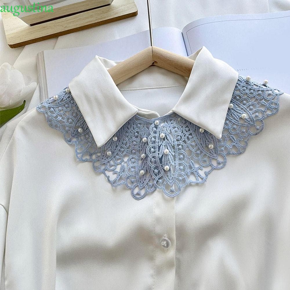 AUGUSTINA Decoração Camisa Gola , Vestido De Pérola Decorativo Ombro Renda Colar Falso , De Boneca Xale