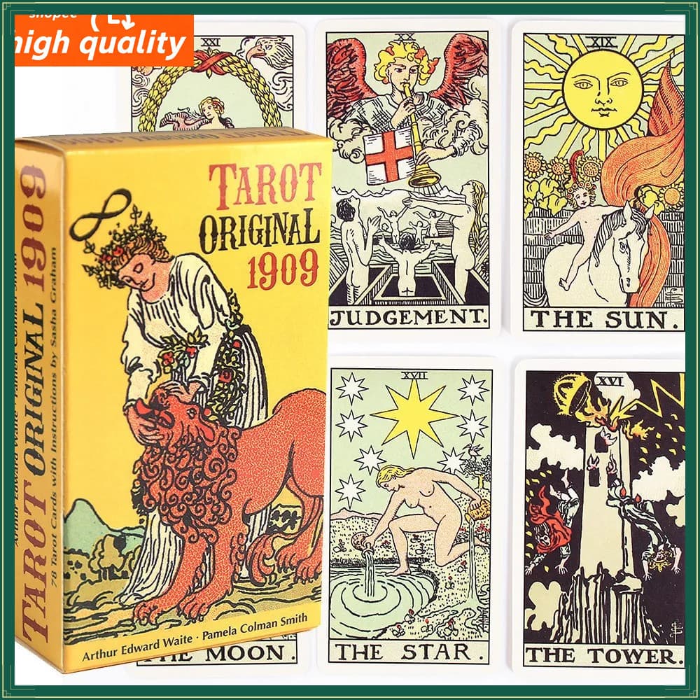 Baralho Tarô Original 1909 Deck Cartas Rider Waite Smith Jogo Tabuleiro Adivinhação Cigano Oráculo Predição Festas Lenor