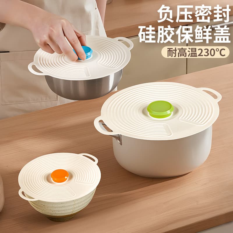 Tampa japonesa de Silicone para manter frescos, potes, tigelas, pratos, tampa de copo, micro-ondas, à prova de respingos