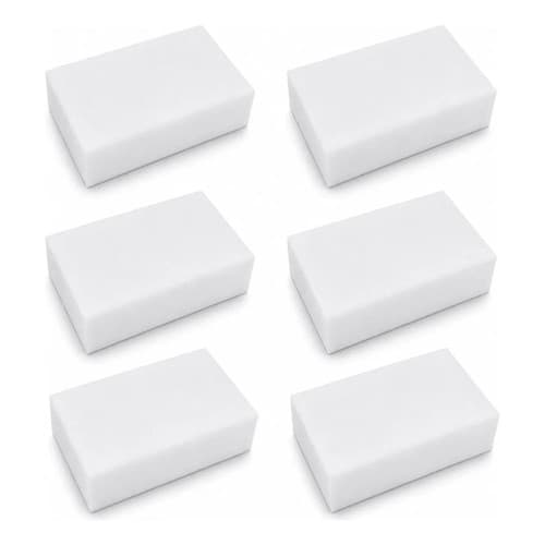 Kit 6 Esponja Mágica Melamina Bucha Espuma Tira Mancha Branco