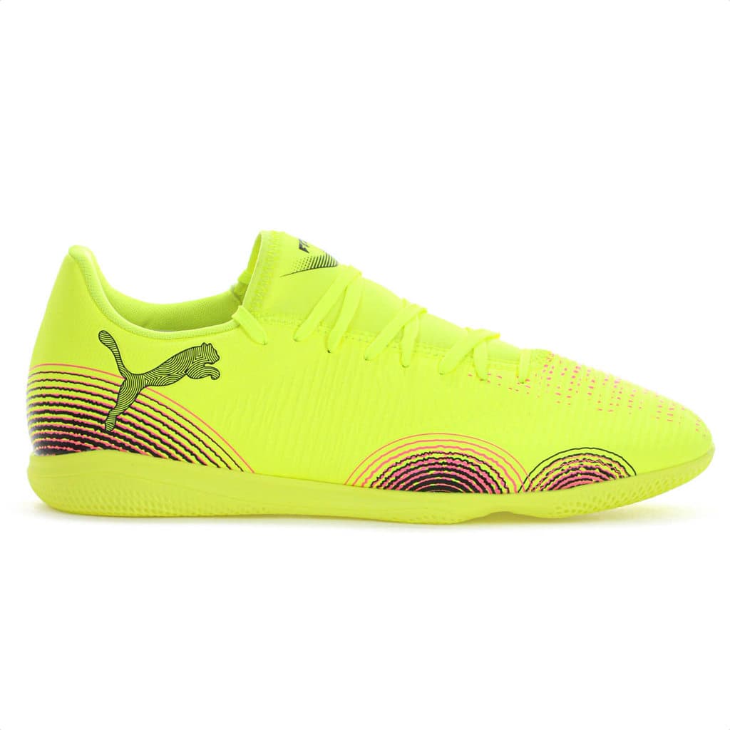 Chuteira Puma Futsal Future 8 Play It Neymar Jr Amarelo e Rosa - Masculino