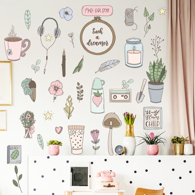 Adesivos de parede adesivos de jantar de cozinha parede telha de vidro geladeira decoração adesivos literários
