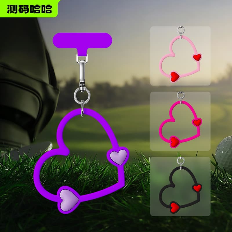 [Nova cor à venda] Código de medição Haha Love Cordão para celular rosa / vermelho / roxo / preto Corrente multifunciona