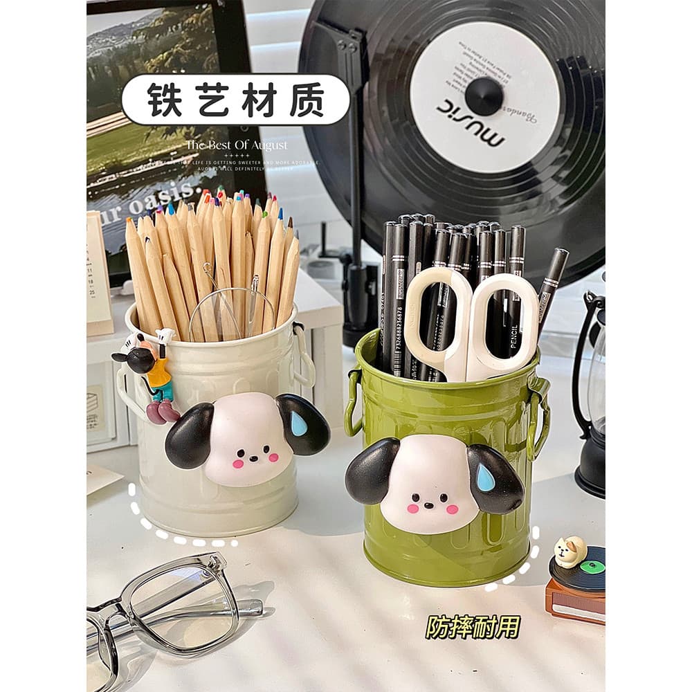 Simples High-End Desktop ferro caneta titular criativo pincel de maquiagem balde de armazenamento Retro ornamentos papel