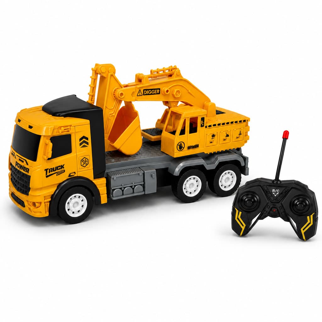 Carrinho De Controle Remoto Caminhão Escavadeira 1:16 C/ Led