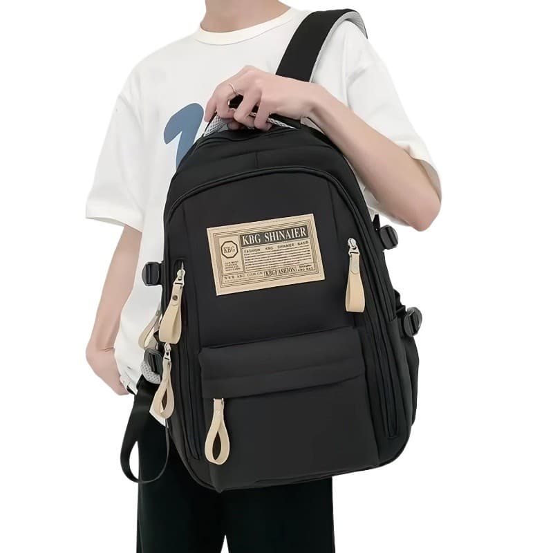 Mochila Feminina Grande Capacidade Nylon Forrada Impermeável Viagem Estudante