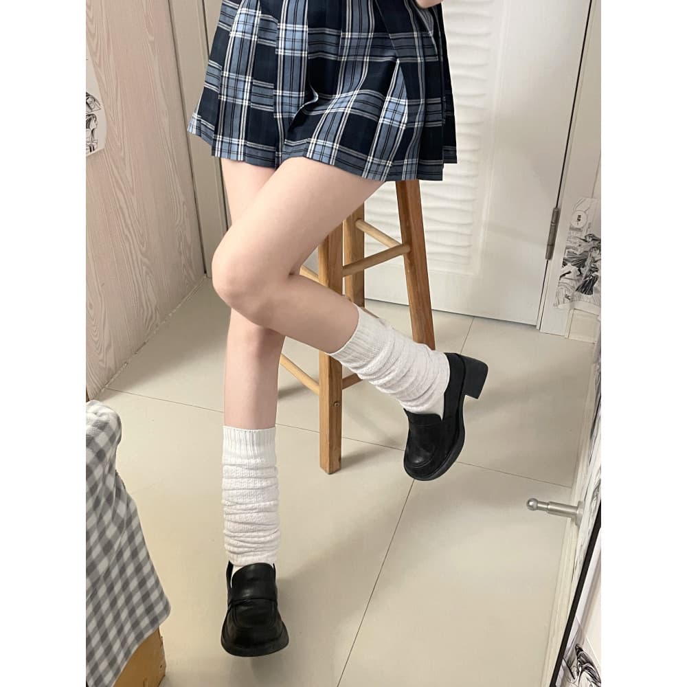 [Pantervilla] Meias bolha de duas cores japonesas jk Lolita panturrilha cano médio tricô material escolar meias de pilha