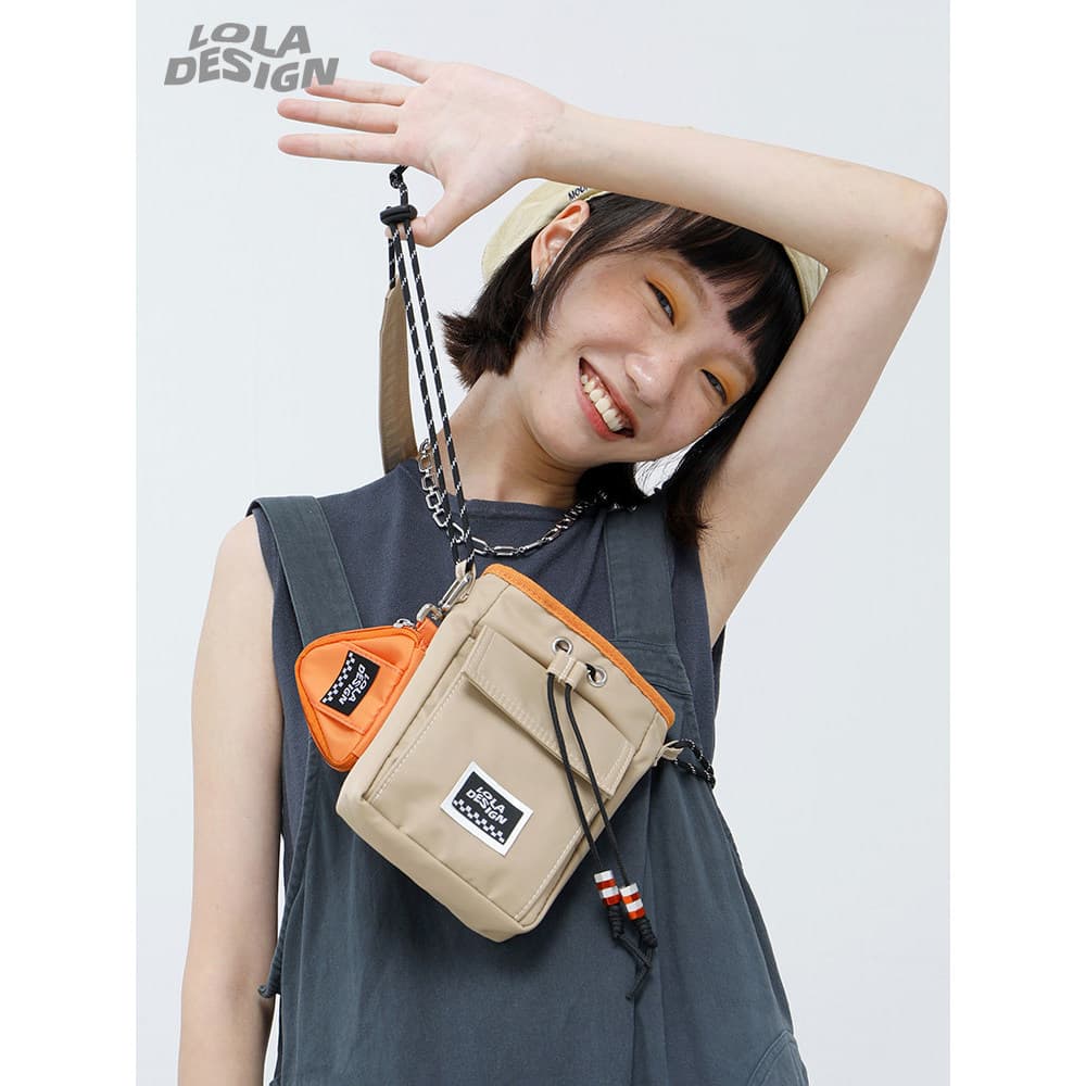 Lola Original [Enjoy Today] Nicho ins Bolsa Mensageiro para Celular Trendy ins High-End Pequena Bolsa Quadrada Feminina