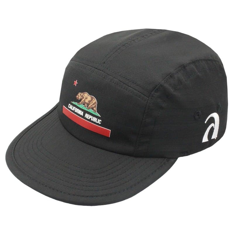 BONÉ SURF ALIVE FIVE PANEL CALIFORNIA REPUBLIC BLACK