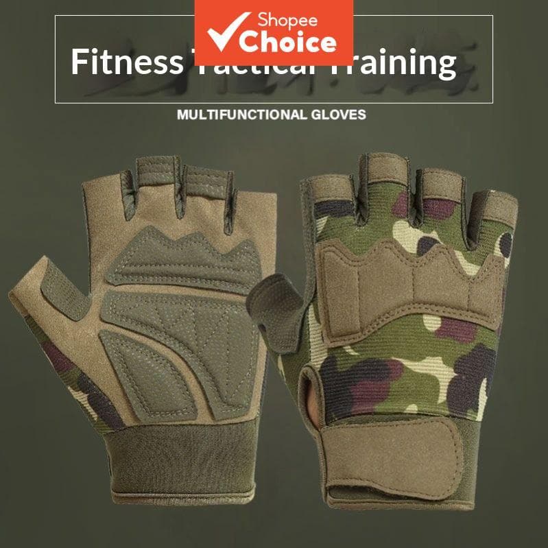Luvas de treino unissex sem dedos, antiderrapante e resistente a cortes, equipamento durável para academia e treino