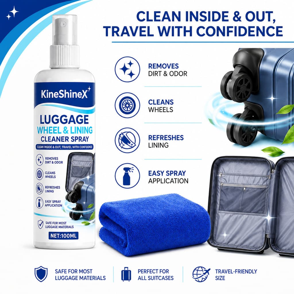Spray de Limpeza para Bagagens Multi-Superfícies, Spray de Limpeza para Bagagens