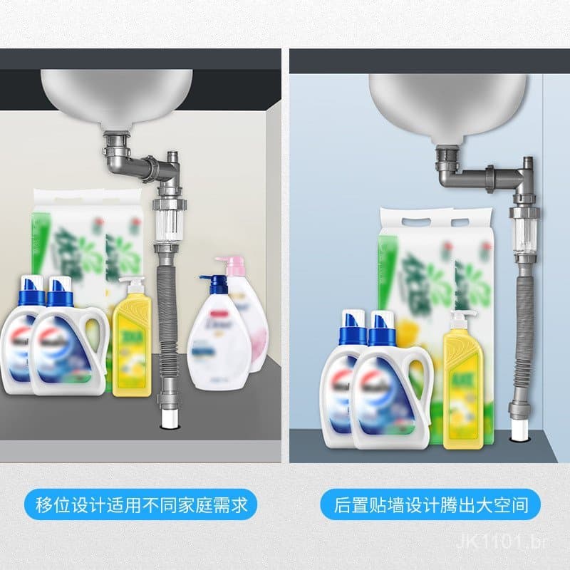 Ralo de lavatório, ralo anti-odor para lavatório de banheiro, tubo de ralo de lavatório réplica BQTD